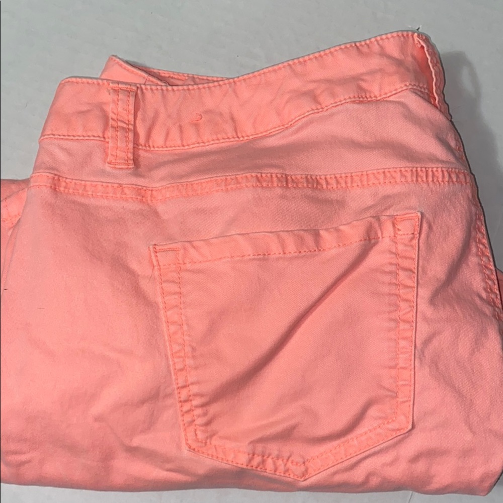 Lane Bryant coral Capri jeans.